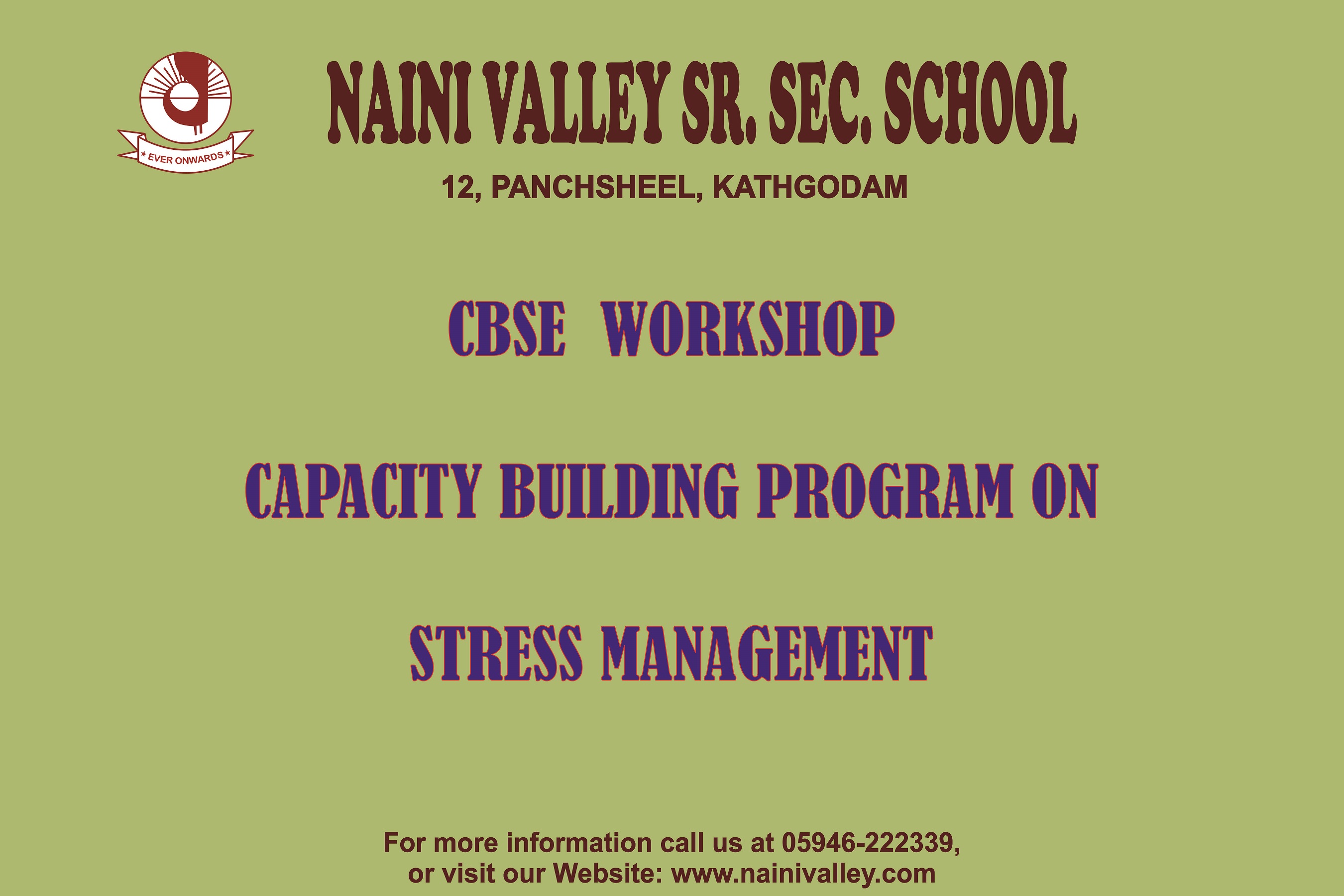 CENTRAL BOARD OF SECONDARY EDUCATION  Capacity Building Program of Stress Management Workshop...